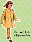You Don't Look a Day Over Four Gift Tag